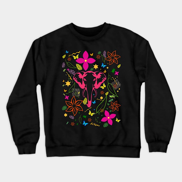 Pink elephant Crewneck Sweatshirt by Love My..